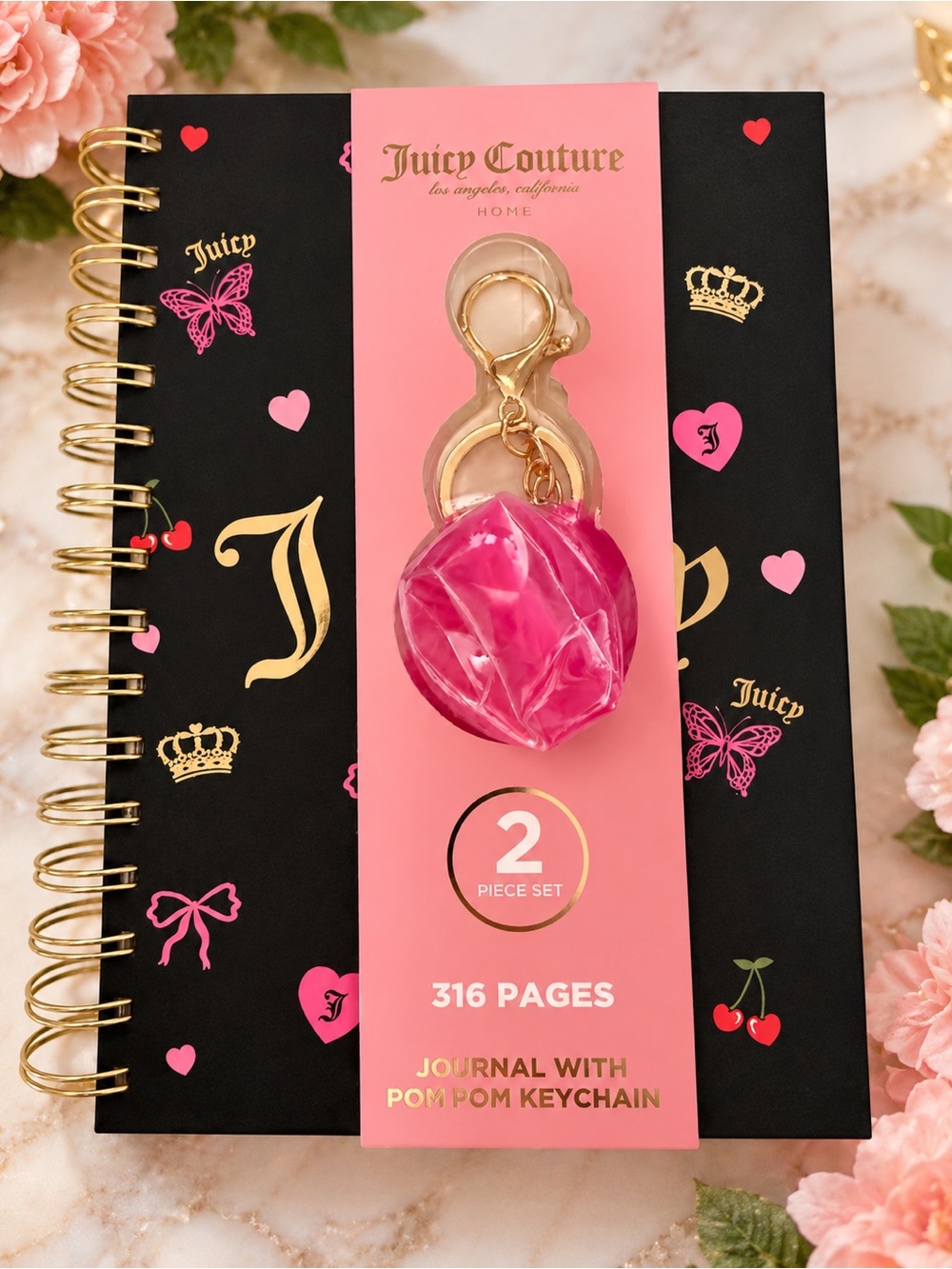 Journal & Charm Set: Juicy Couture Spiralbound